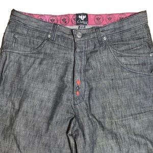 OutKast Clothing Mens Baggy Denim Jeans Size 34x33 Y2k